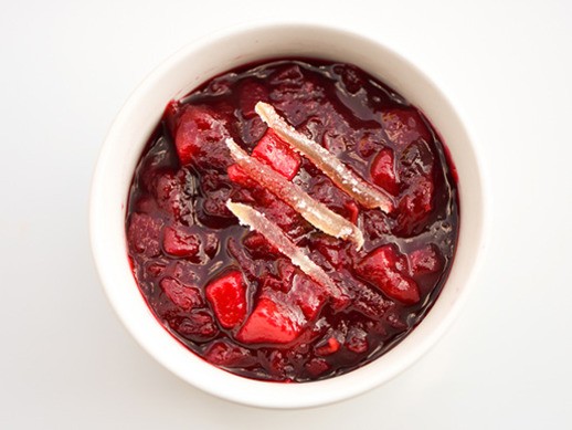 Pear and ginger cranberry sauce