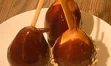 Pear and ginger toffee pops