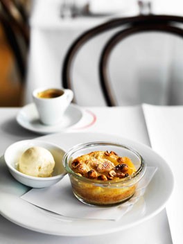 Pear and hazelnut clafoutis