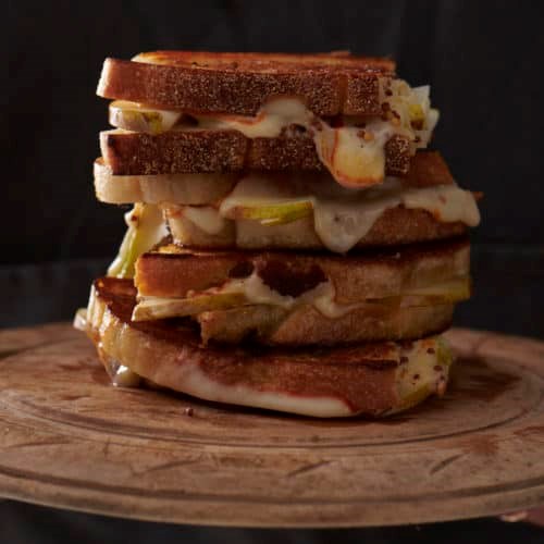 Pear and Muenster grilled cheese