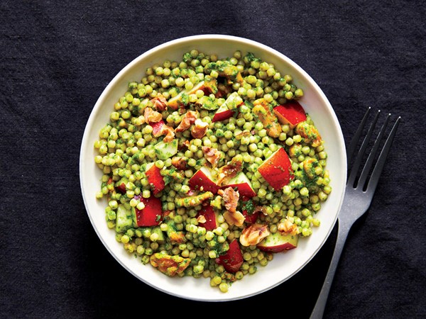 Pear-and-pesto couscous