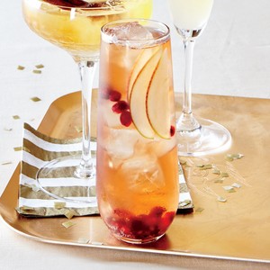 Pear and pomegranate Bellini