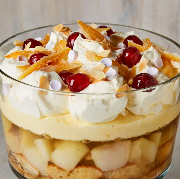 Pear and sherry trifle