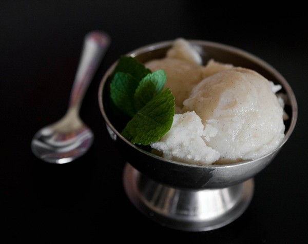 Pear and vanilla sorbet