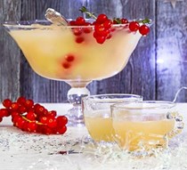 Pear, apple and rose punch