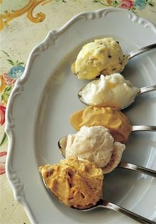 Pear caramel ice cream