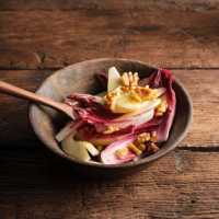 Pear, chicory and walnut salad