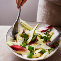 Pear, chicory, fennel and pecorino salad