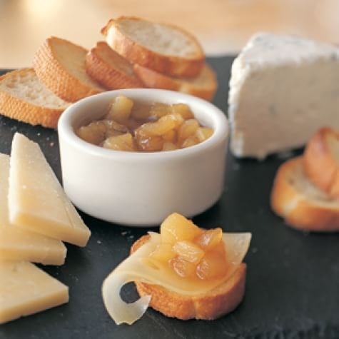 Pear compote with cheese
