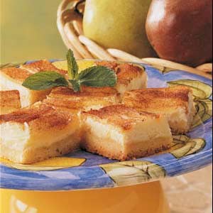 Pear custard bars