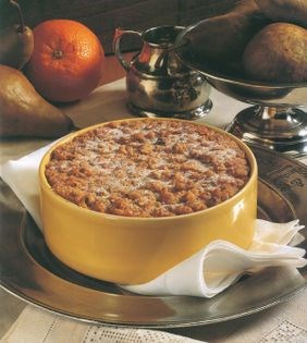 Pear flapjack pudding