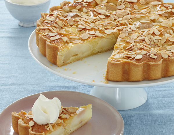 Pear frangipane tart