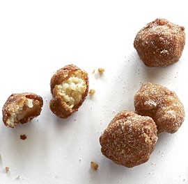 Pear fritters with lemon and ginger