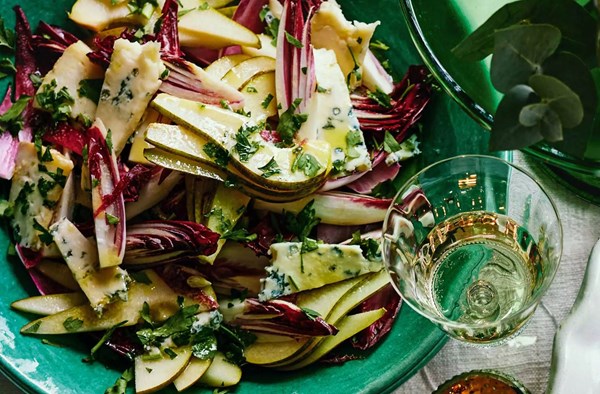 Pear, Gorgonzola & red chicory salad
