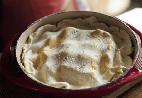 Pear, hazelnut and honey tart