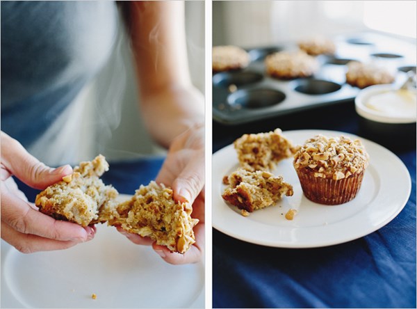Pear-hazelnut oat muffins