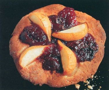 Pear, quince and chocolate pizzas