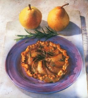 Pear, Roquefort blue & rosemary galettes