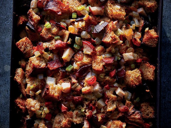 Pear, sage, and golden raisin stuffing