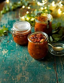 Pear, star anise and sour cherry chutney