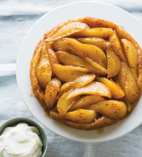 Pear tarte Tatin with anise seed caramel