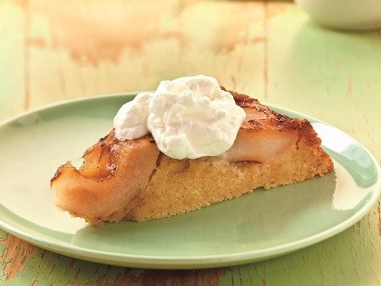 Pear upside-down cake