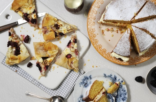 Pear, walnut and goat's cheese filo tart