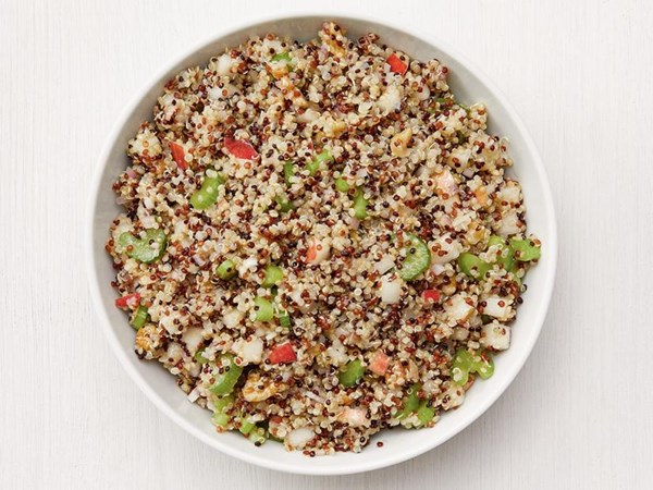 Pear-walnut quinoa salad
