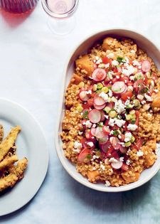 Pearl barley and sweet potato stew