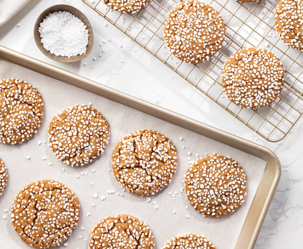 Pearl sugar ginger cookies