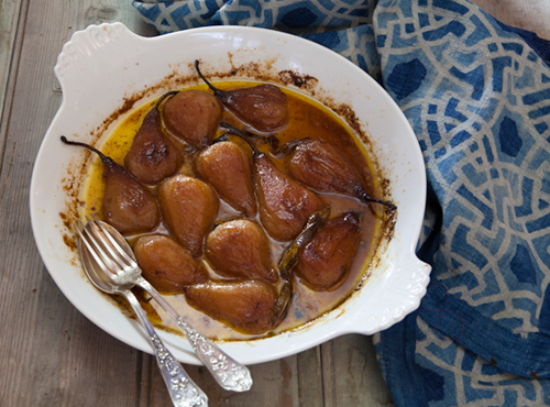 Pears baked as in Savoy