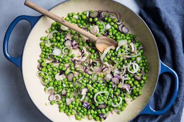 Peas and onions