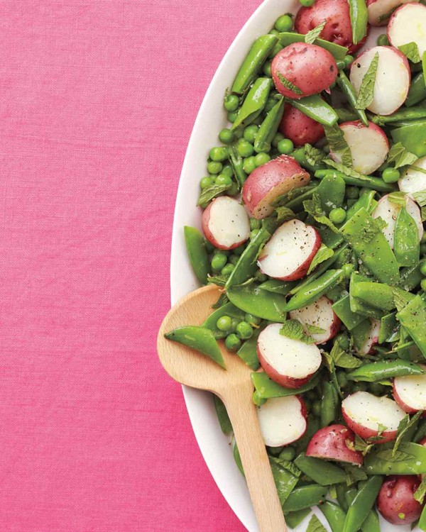 Peas and potatoes with mint