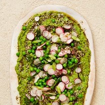 Peas, tahini and za'atar