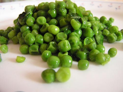 Peas with mint