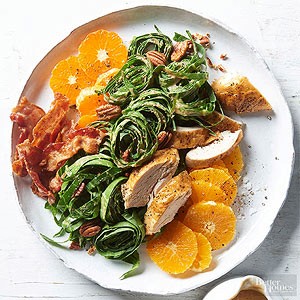 Pecan & collard chicken salad