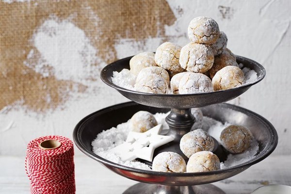 Pecan and orange snowballs