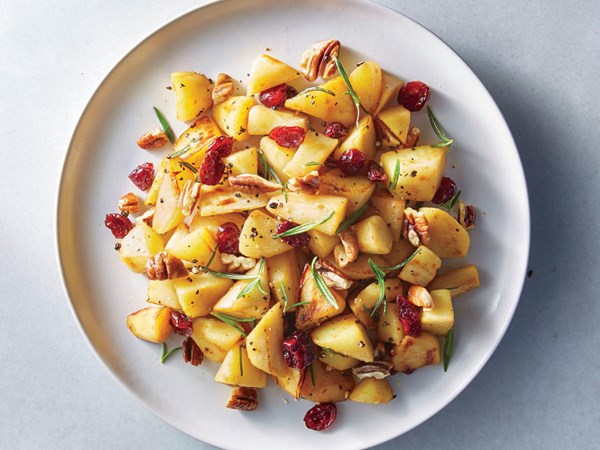 Pecan-and-raisin parsnips