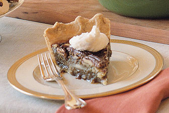 Pecan-bourbon pie