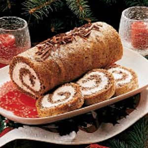 Pecan cake roll