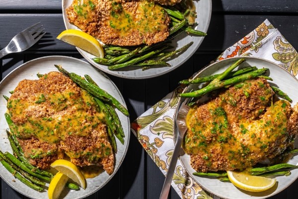 Pecan-crusted trout with brown butter herb sauce