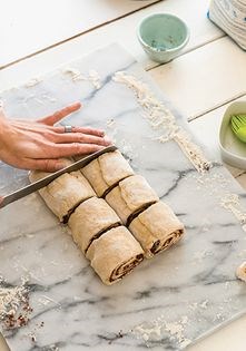 Pecan-date cinnamon rolls