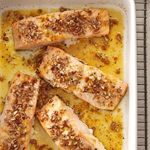 Pecan-orange salmon