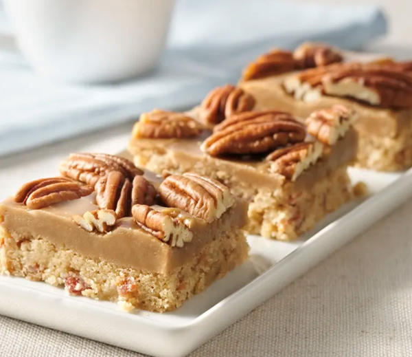 Pecan-praline bacon bars
