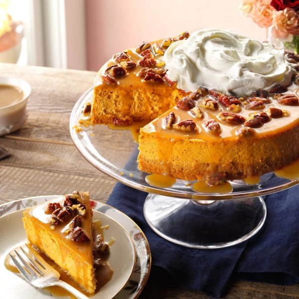 Pecan pumpkin cheesecake