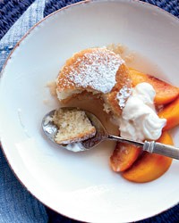 Pecan shortcake with vanilla whipped cream