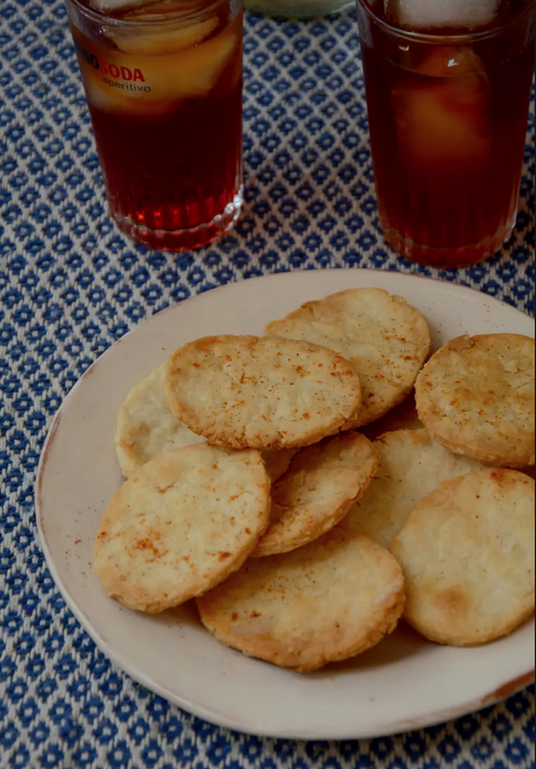 Pecorino and almond biscuits