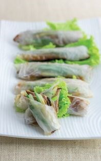 Peking duck summer rolls