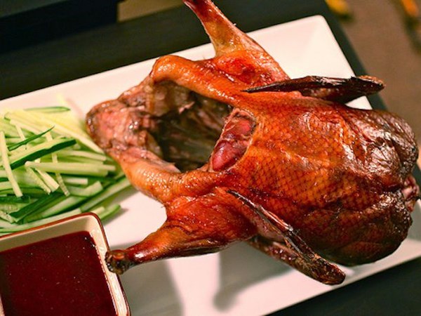 Peking duck with Mandarin pancakes and plum sauce