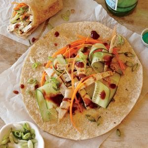 Peking turkey wraps